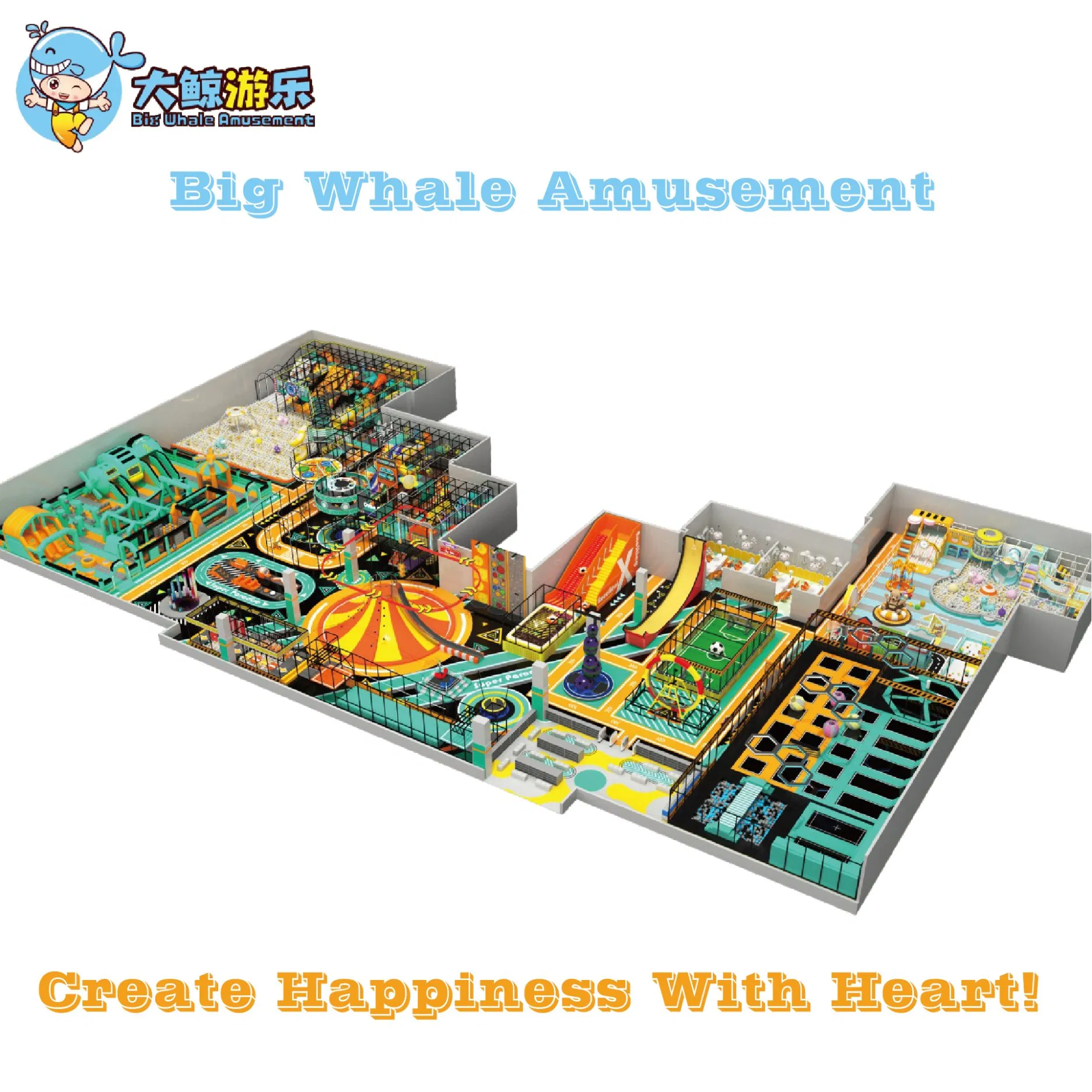 Custom All Kinds of Indoor Playground with Children Playground Equipment Slide Sand Pit Trampoline Carousel Ocean Ball Pool Customization