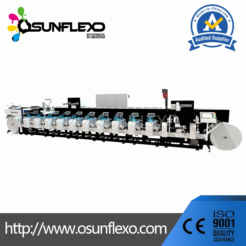 High Speed Multifunctional Combination Label and Plastic Film Flexo Printing Machine 200m/Min