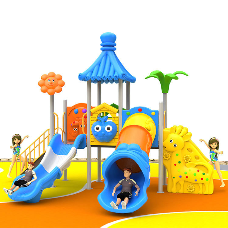 Outdoor Double Tube Plastic Slide for Kids' Playgrounds
