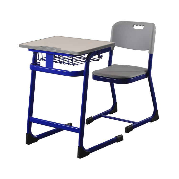 Class Room Strong Single Seat Primary School Ergonomic Desk and Chair Furniture