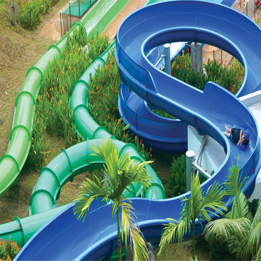 Water Amusement Park Equipment, Water Rides Kids Swimming Pool Fiberglass Slides