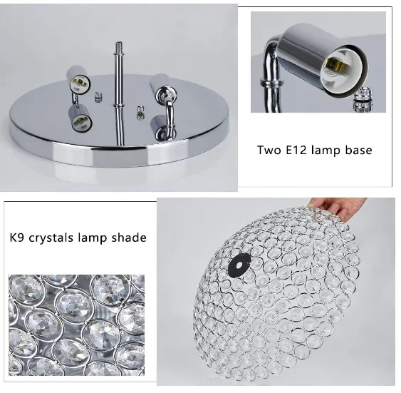 Crystal Ceiling Light View 1