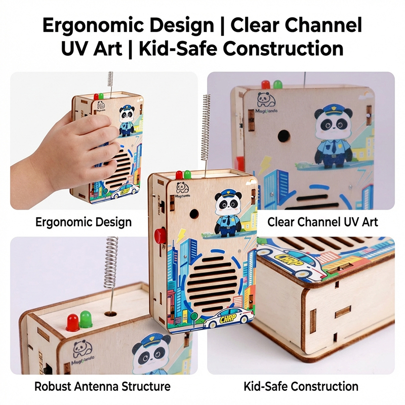 DIY Stem Walkie Talkie Model Science Kit Wooden Educational Gift for Kids