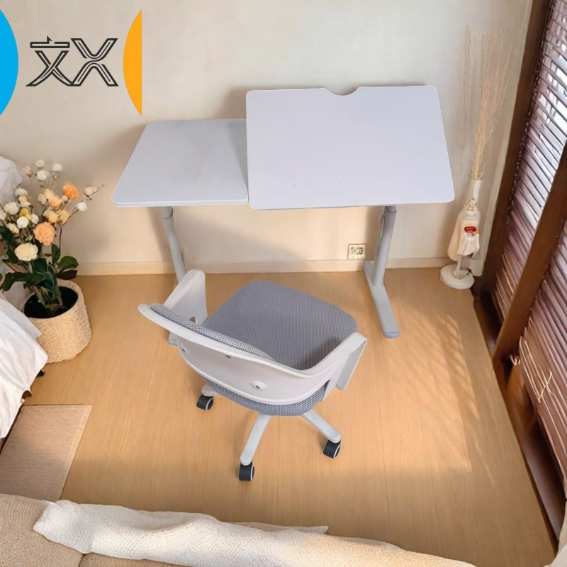 HDF Ergonomic Kids Reading Table Home Furniture Manufacturer Height Adjustable Study Desk and Chair