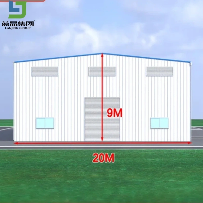 Modular Prefab Prefabricated Light Metal Steel Structure Frame Barn Poultry Chicken Coop Garage Villa Shed Warehouse Workshop Factory House Building