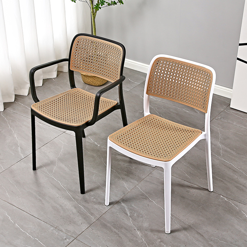 China Wholesale Modern Dining Room Furniture Restaurant Ergonomic Plastic Rattan Outdoor Chair