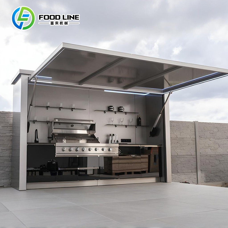 Stainless Steel Modular Barbecue Outdoor Camping Kitchen with Pizza Oven