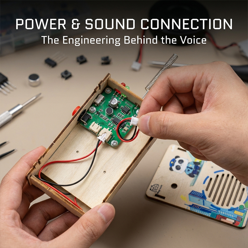 DIY Stem Walkie Talkie Model Science Kit Wooden Educational Gift for Kids