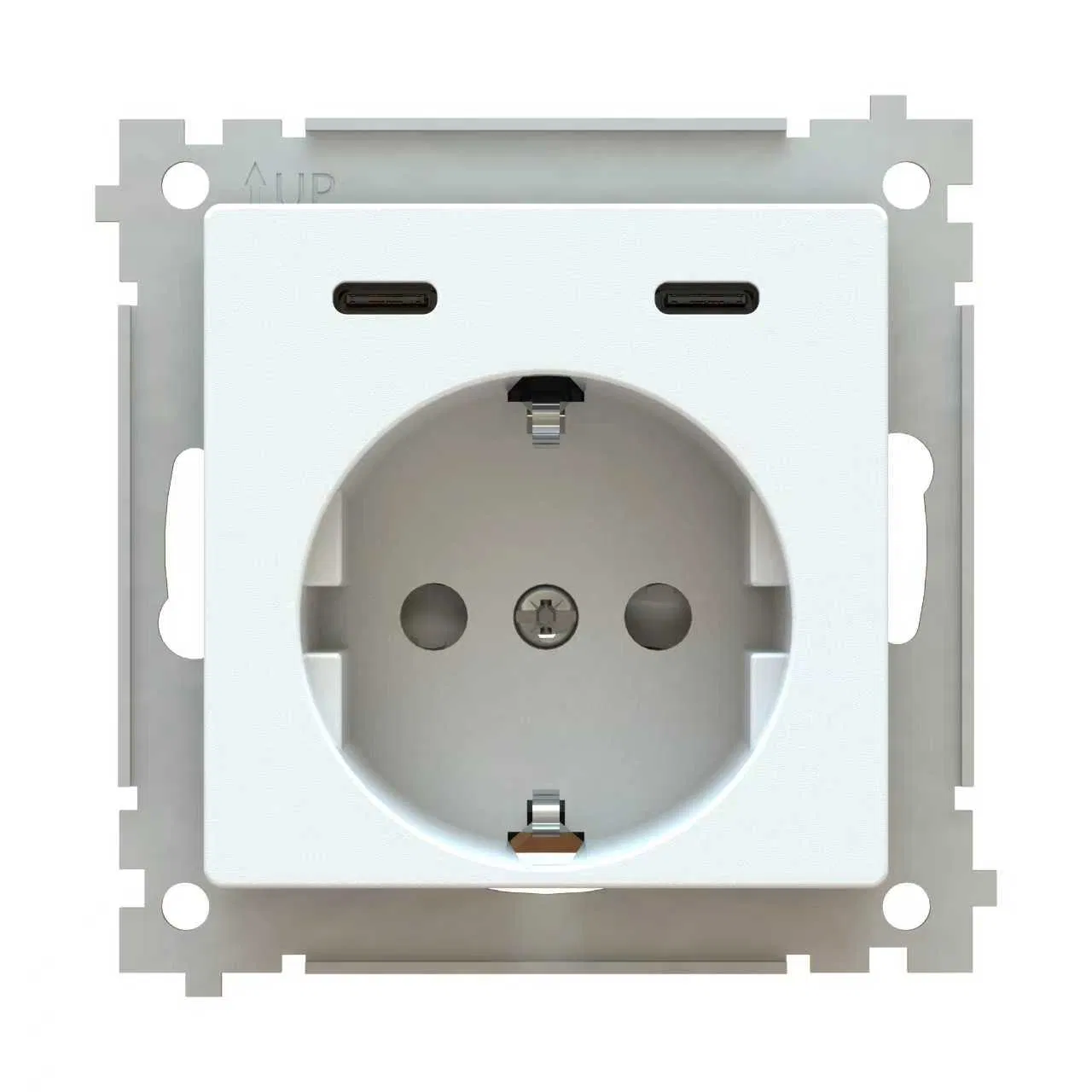 Schuko Socket + USB C Fast Charge 45mm Modular Insert