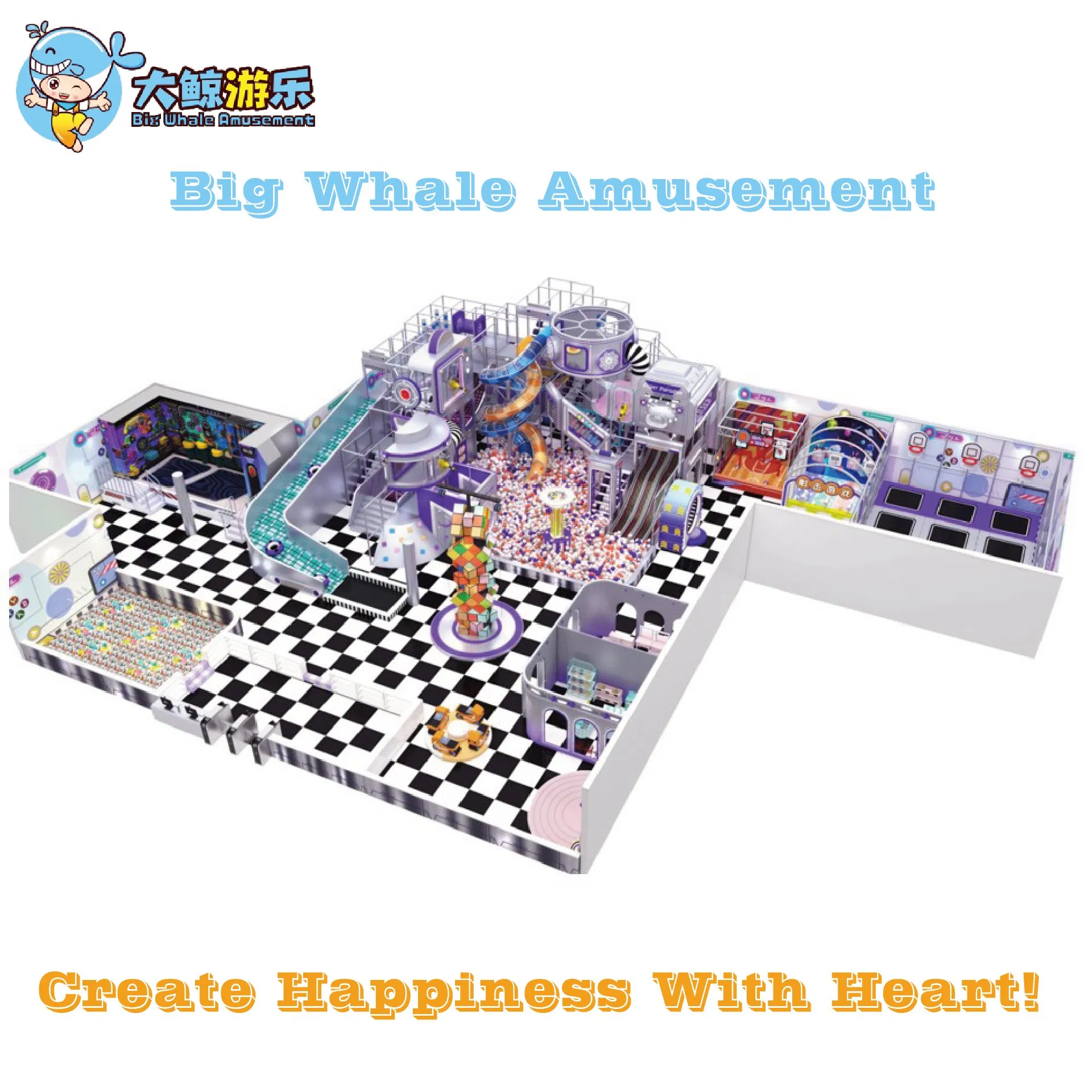 Custom All Kinds of Indoor Playground with Children Playground Equipment Slide Sand Pit Trampoline Carousel Ocean Ball Pool Customization