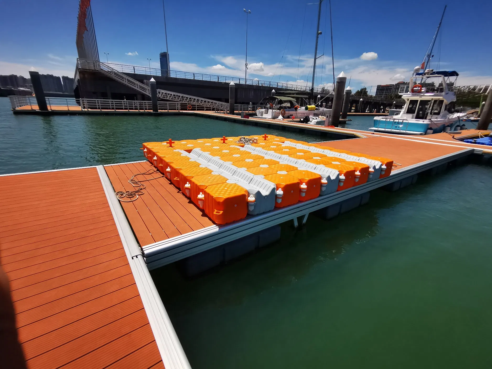 HDPE Plastic Cube Floating Bridge Modular Floating Dock Platform Jet Ski Dock Floating Pontoon Dock