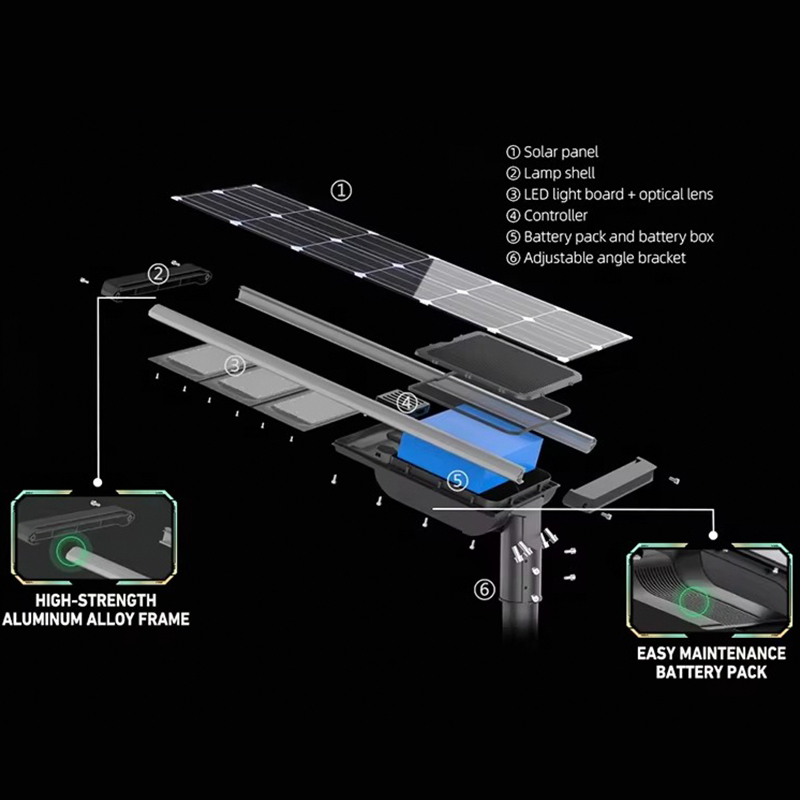 Hot Sale Outdoor 30W 40W 50W 60W Solar Energy Saving Lighting Outdoor All in One Integrated LED Garden Road Solar Street Light