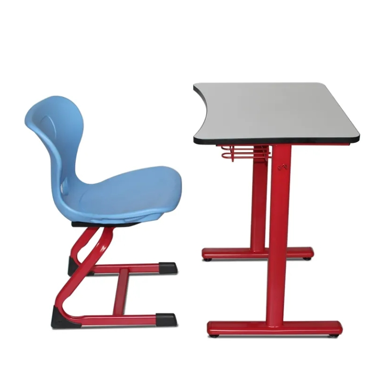 Classroom Ergonomic PP Plastic Adult School Furniture USA Table Desk and Chairs Customized Furniture School