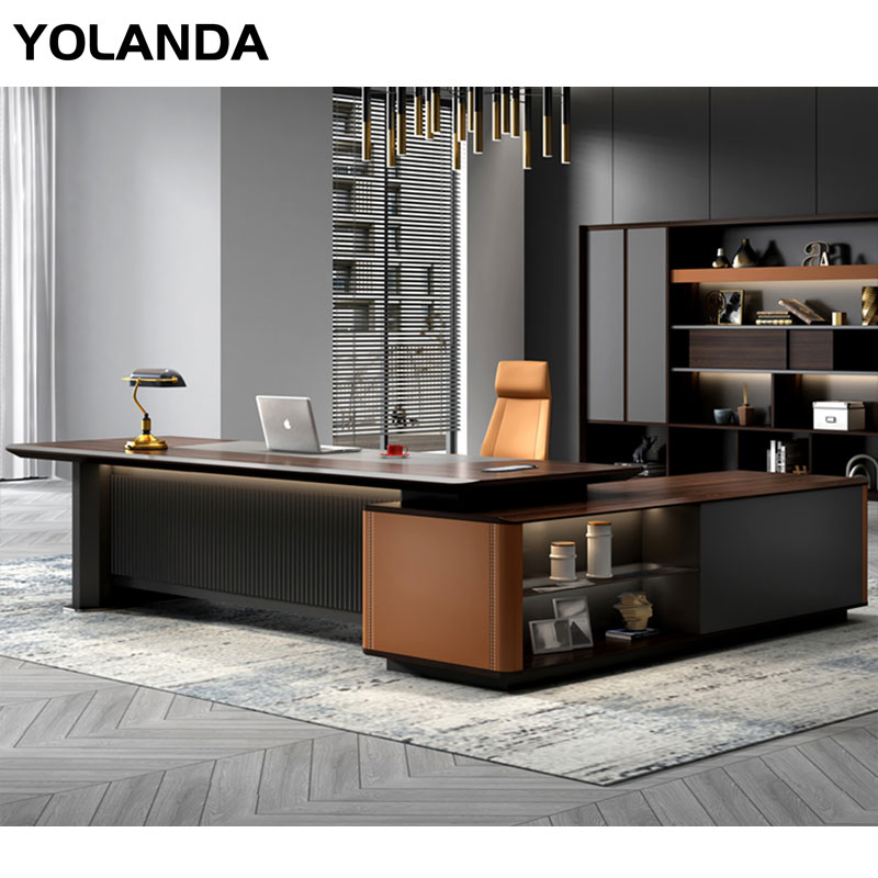 Yolanda High End Home Office Furniture Supplier Latest Desk Designs Executive Manager Modern Luxury Office Table Table De Bureau