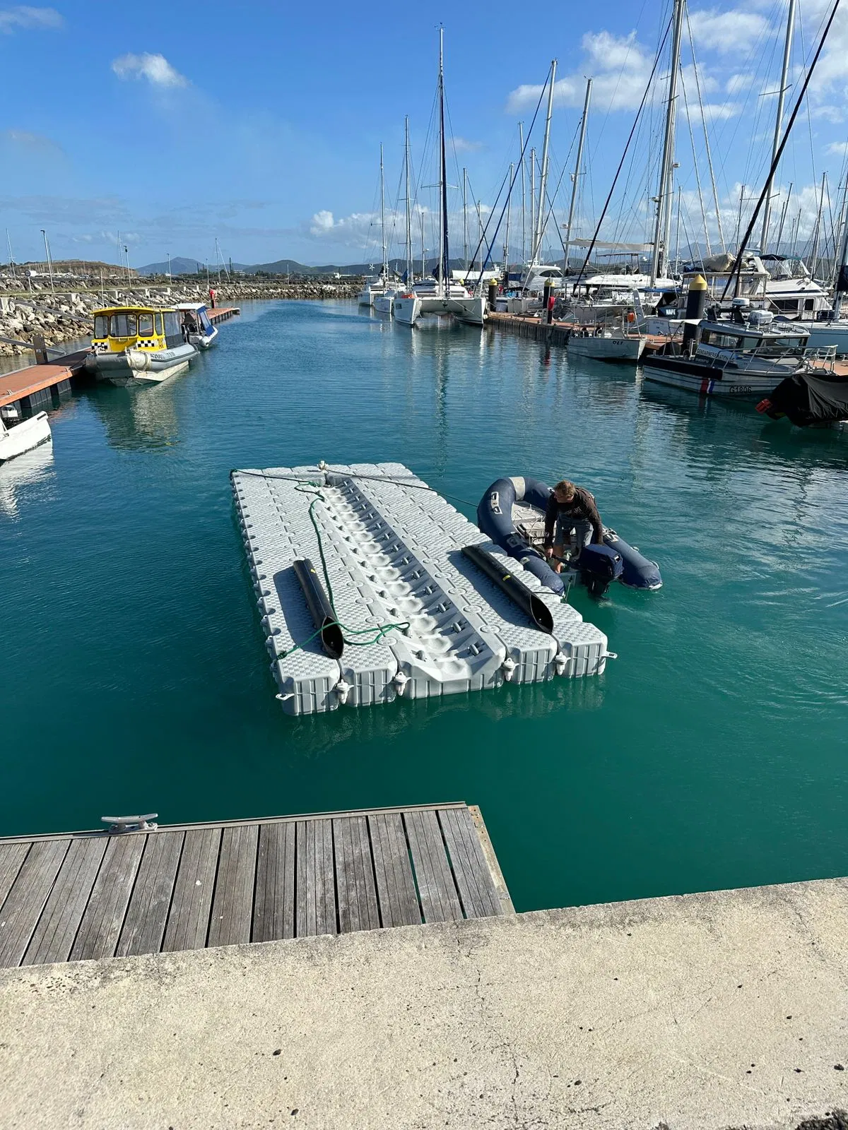 HDPE Plastic Cube Floating Bridge Modular Floating Dock Platform Jet Ski Dock Floating Pontoon Dock