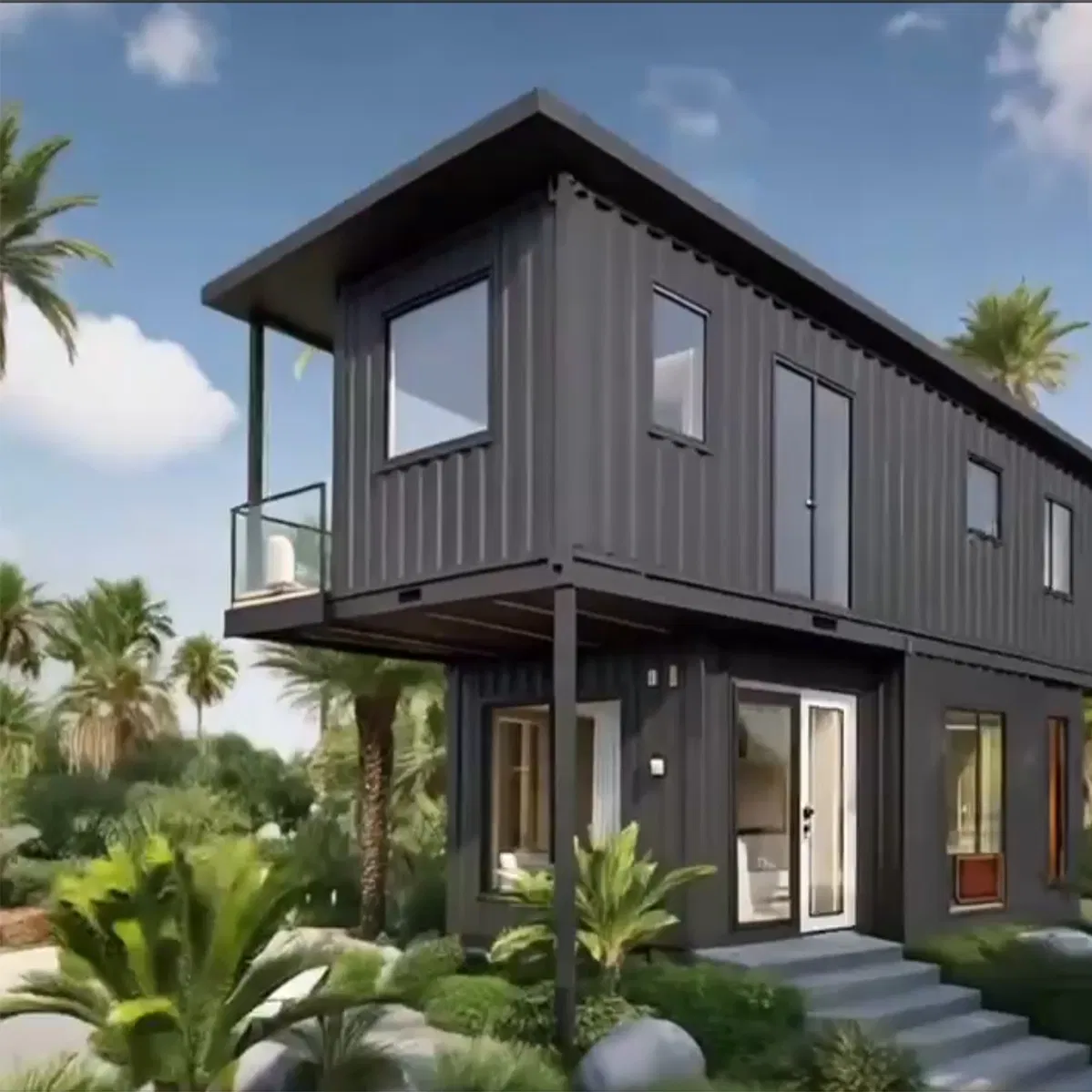 Custom Modular Steel Structure Integrated House Prefabricated Portable Container Home for Office &amp; Living20FT 40FT Quick Assembly Steel Structure Container Hou