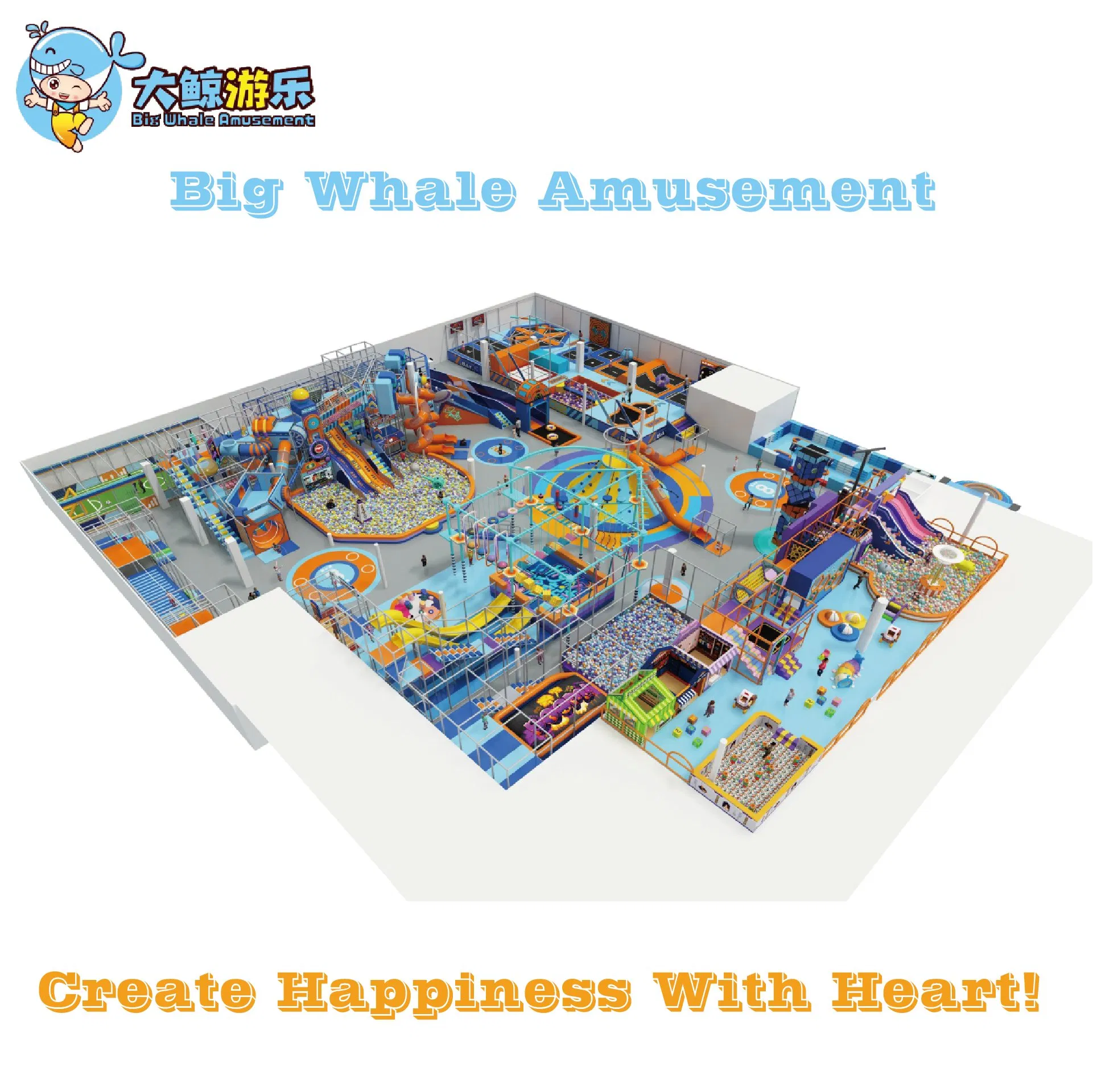 Custom All Kinds of Indoor Playground with Children Playground Equipment Slide Sand Pit Trampoline Carousel Ocean Ball Pool Customization