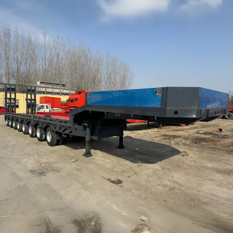 8 Axle Extendable Lowbed Semi Trailer Heavy Duty Multi Axle Lowboy Trailer for Oversized Cargo Project Transport Factory Direct Price