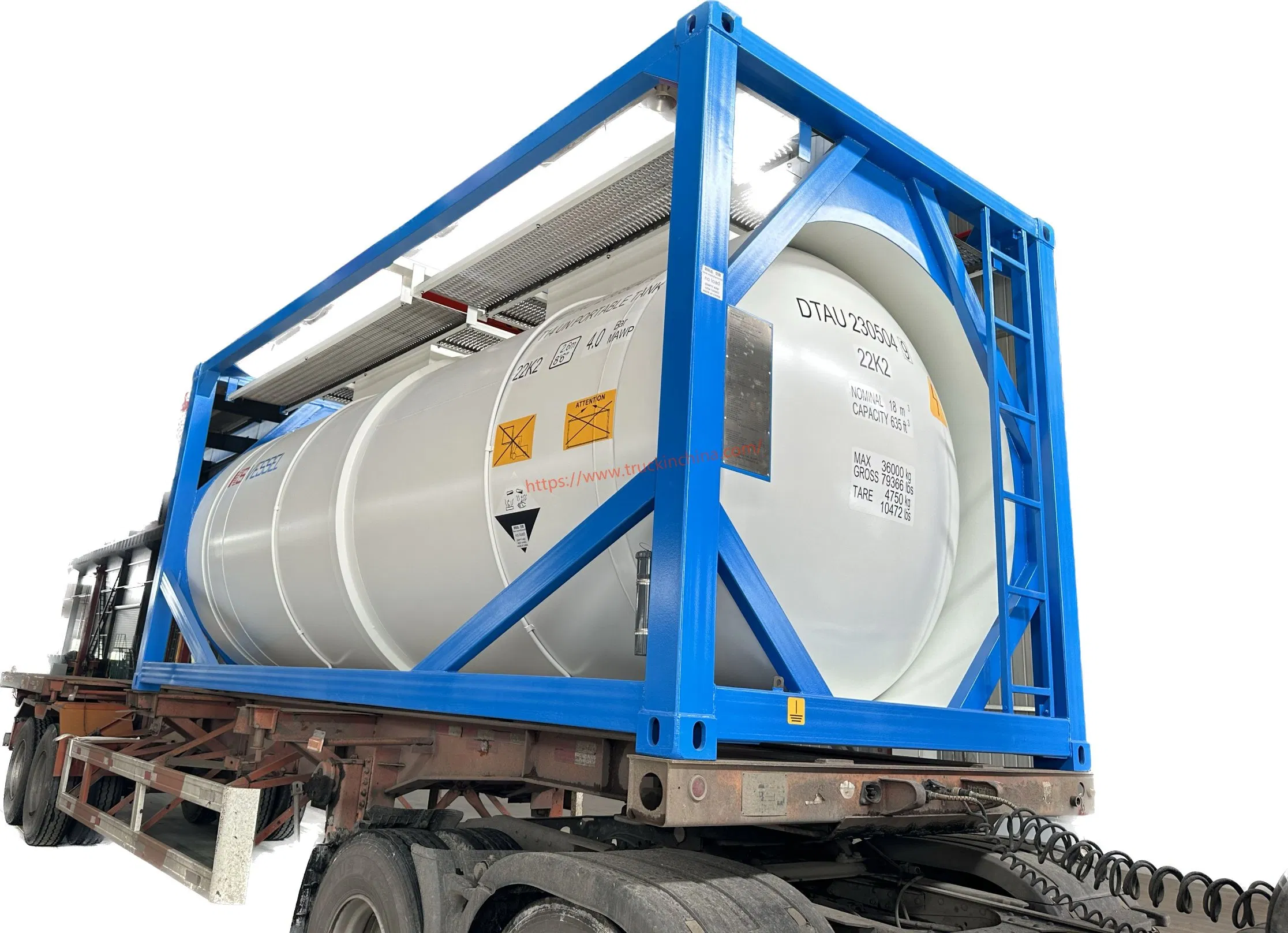 20 Feet 18000 Litres Hydrochloric Acid, Sulphuric Acid Isotank BV ASME ISO Un Portable T14 Acid Tank Container