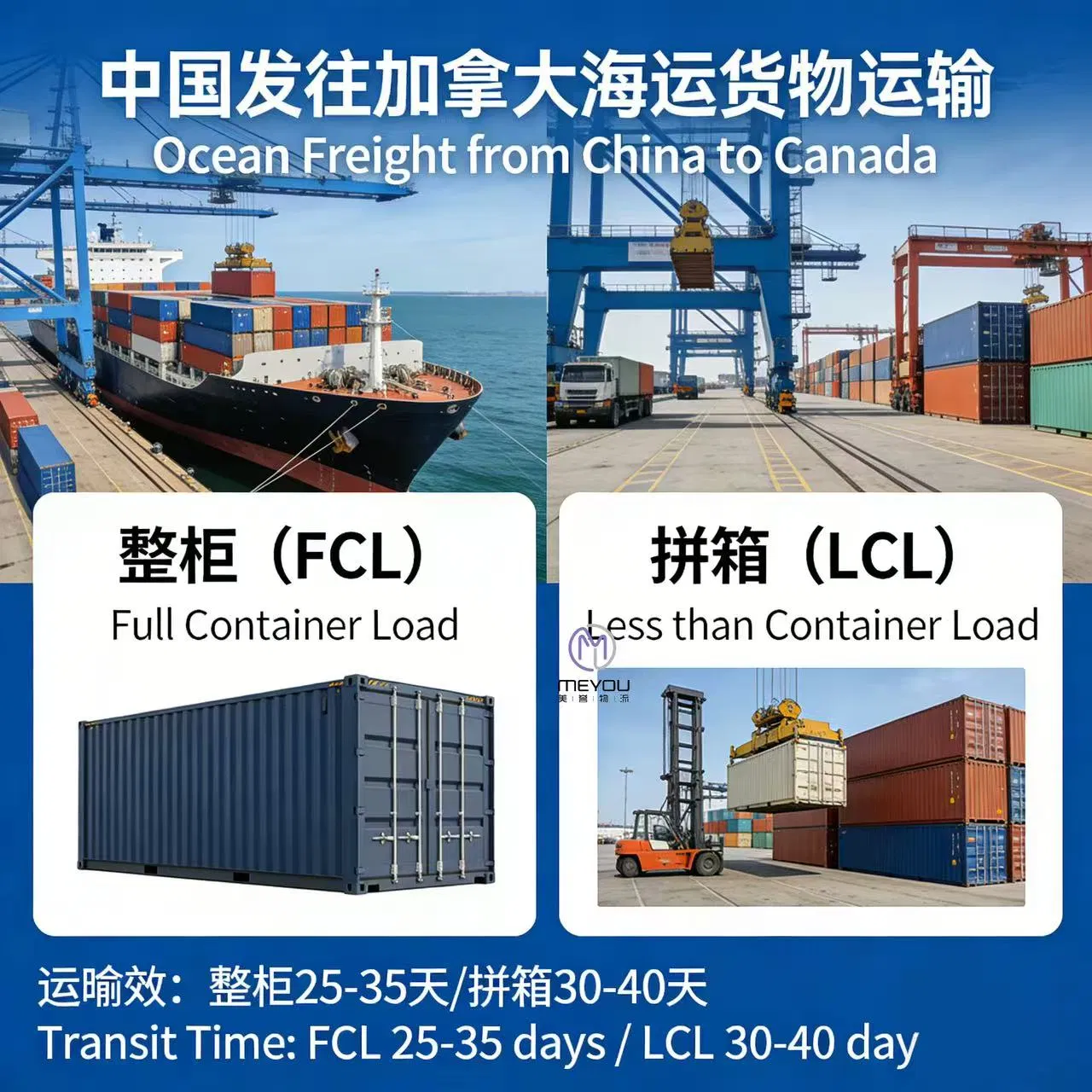 China to Canada Door-to-Door Super Heavy-Weight Sea Freight Transportation