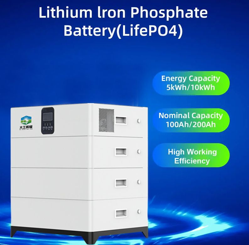 LiFePO4 150ah 300ah EU Stock 20kw 25kw 30kw 50kw 10kw Kwh Solar Storage Battery 48V 51.2V with Battery Management System