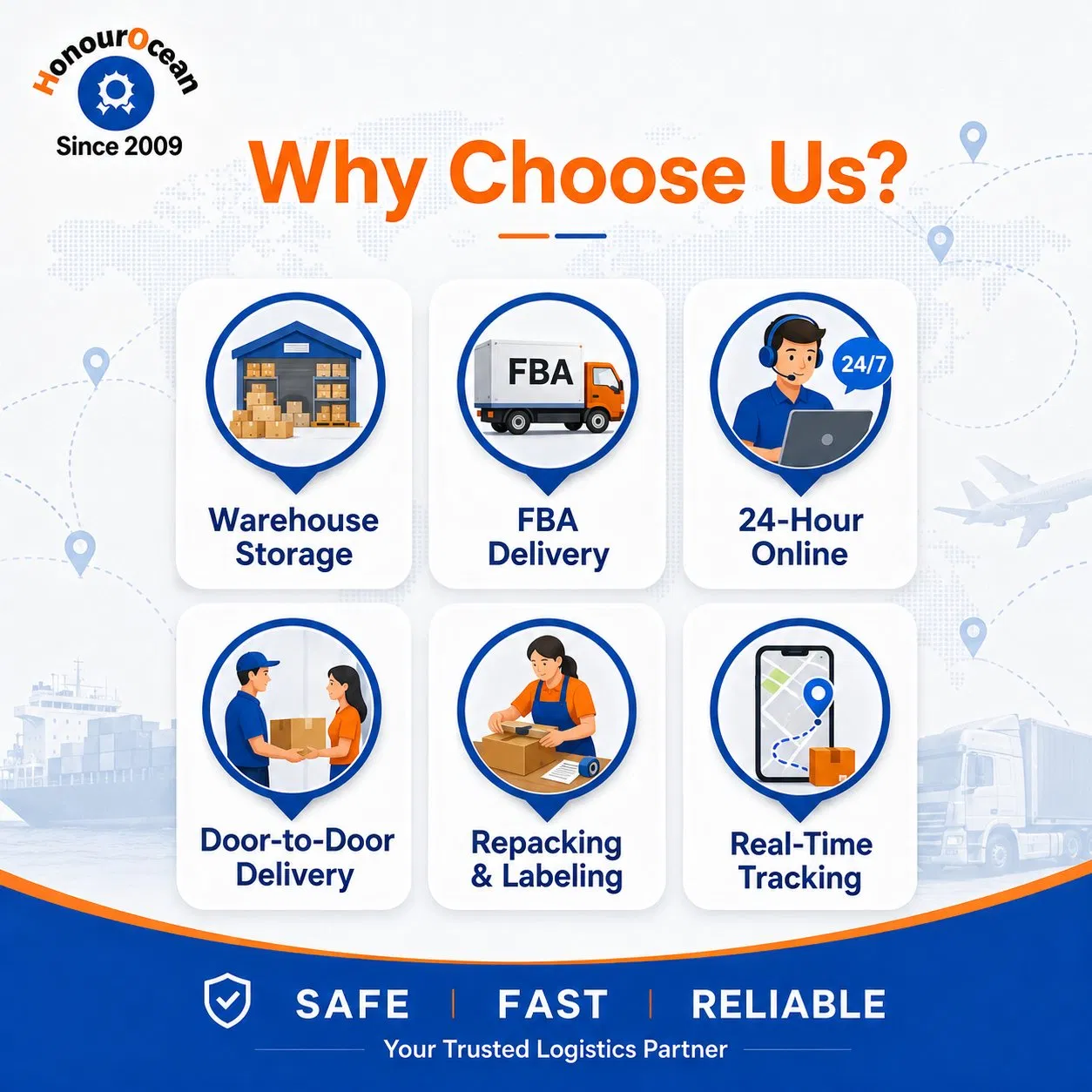 Economic Sea Freight From China to USA Canada UK France Australia Saudi Arabia UAE DDP Door to Door Cargo Logistics Solution