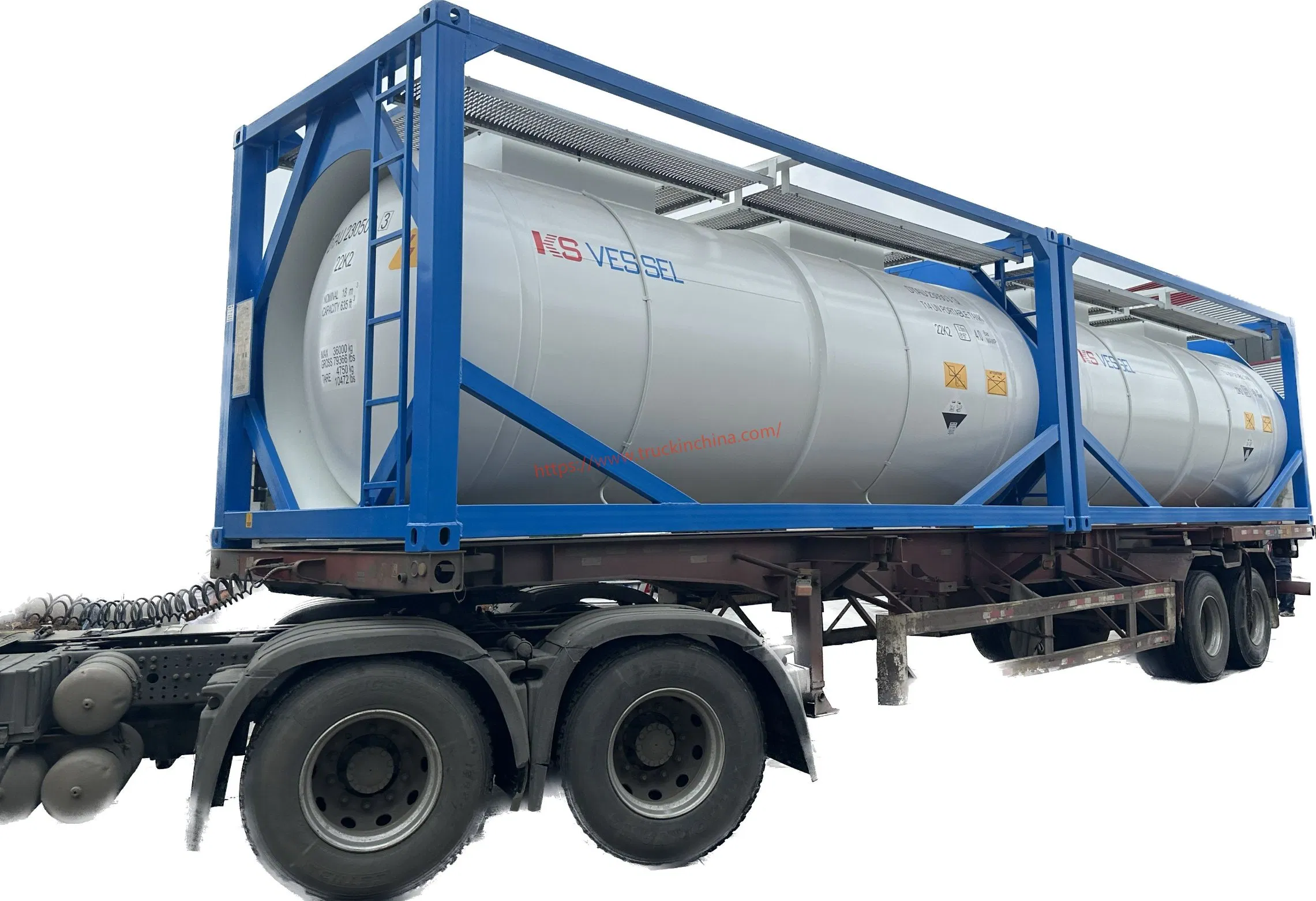 20 Feet 18000 Litres Hydrochloric Acid, Sulphuric Acid Isotank BV ASME ISO Un Portable T14 Acid Tank Container