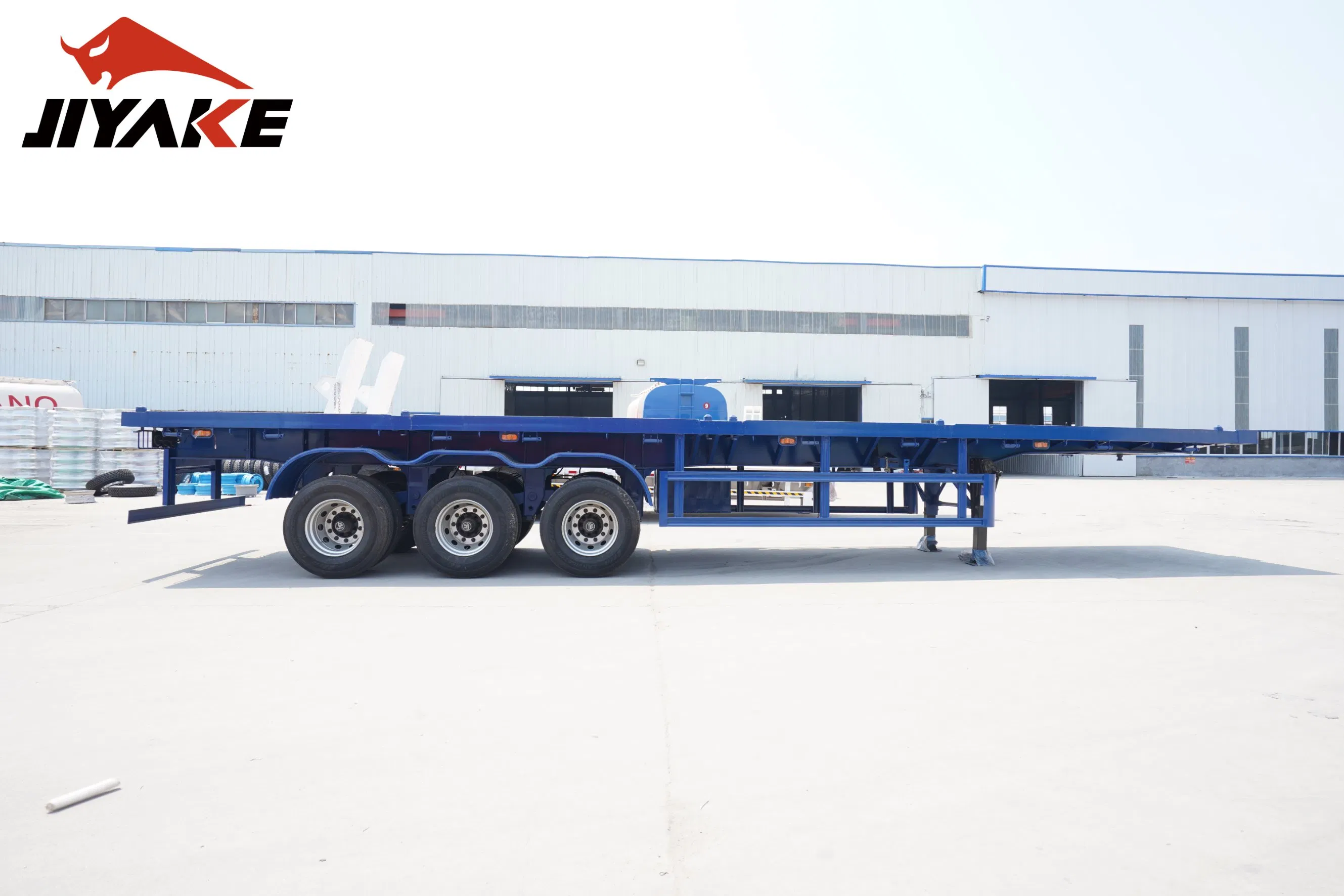 Flatbed Trailer 3 Axles 40 Feet Container Semi Trailer