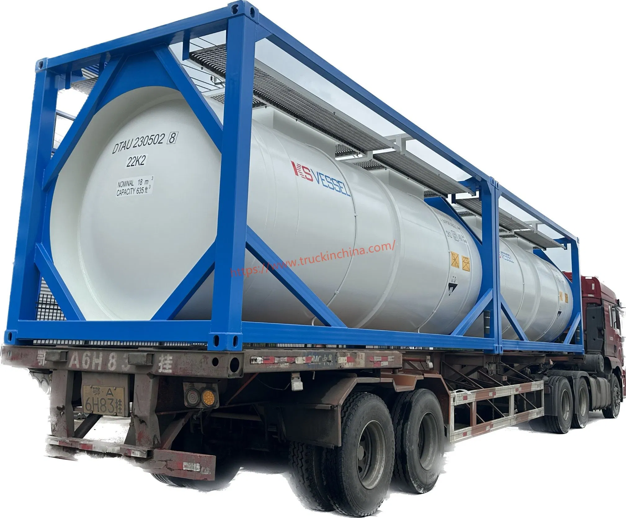 20 Feet 18000 Litres Hydrochloric Acid, Sulphuric Acid Isotank BV ASME ISO Un Portable T14 Acid Tank Container