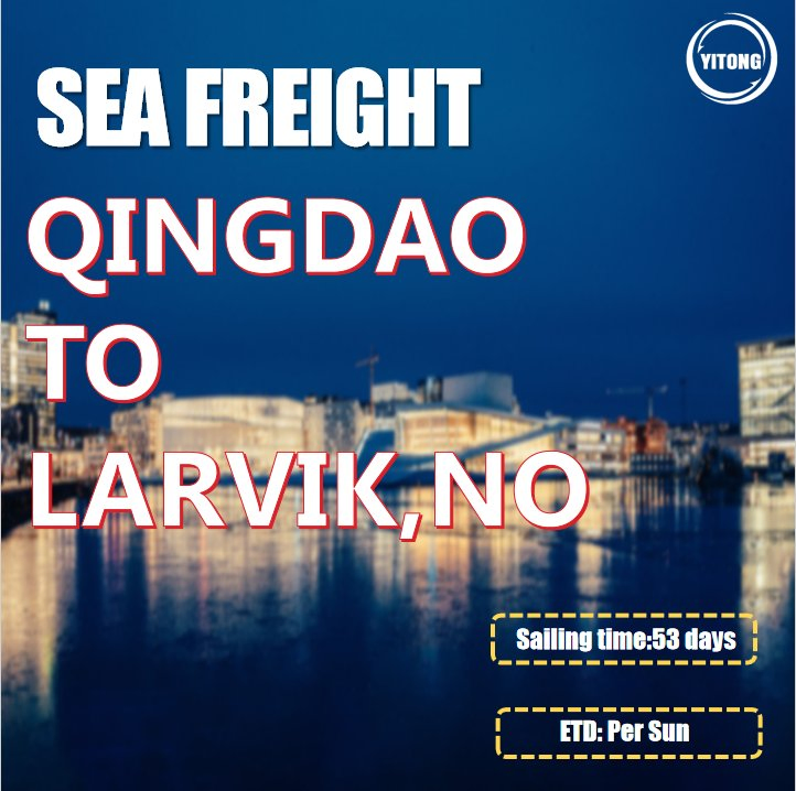 Ocean Freight Shipping Container Forwarder Shipping Agent Wholesale Cargo Ship for Sale Freight Transport From Qingdao to Larvik Norway