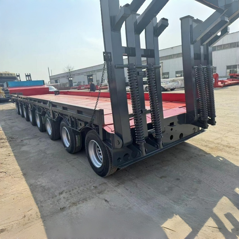 8 Axle Extendable Lowbed Trailer 80-120 Ton Extendable Lowboy Semi Trailer for Sale for Oversized Cargo Project Loads
