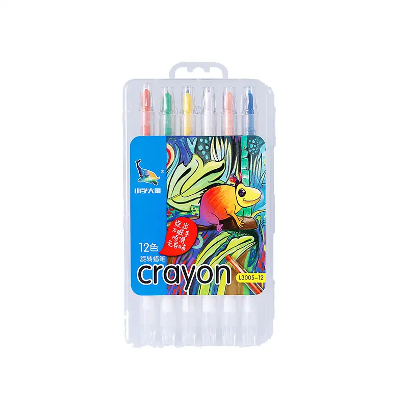 OEM Art Fan L3005-12/L3060-12 OEM Twistable Crayons 12-color Box & PVC Bag Suppliers, Exporter