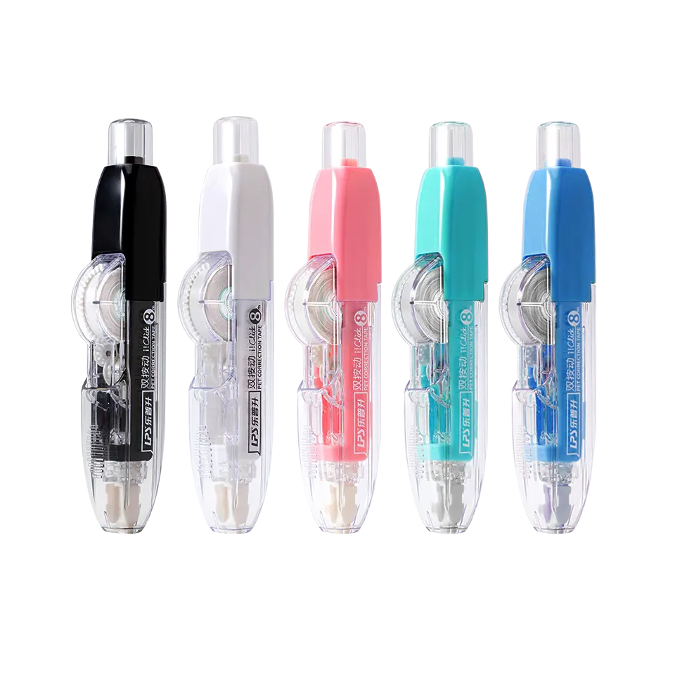 LPS ODM & OEM T-9760 Correction Tape 5mm*8m Retractable & Refillable Double-click Ways