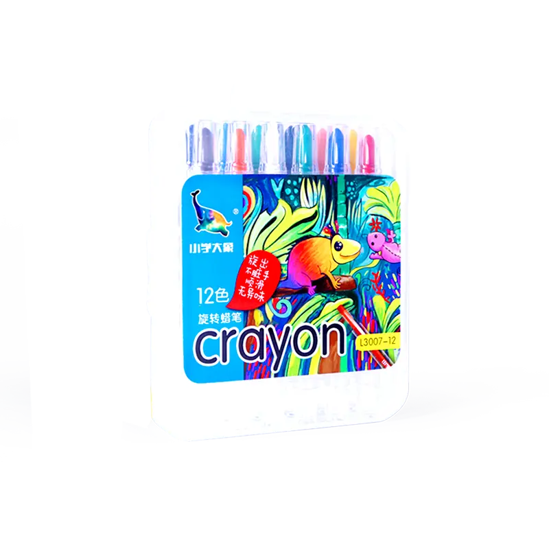 ODM Art Fan L3007-12/L3061-12 OEM Twistable Crayons 12-color Box & PVC Bag Supplier, Lepusheng