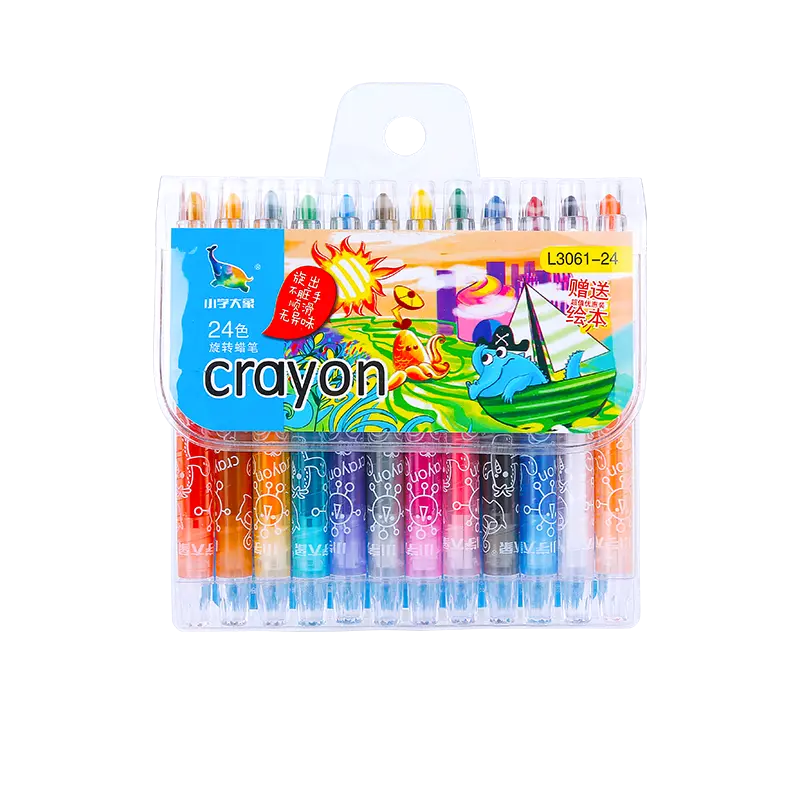 Cheap Art Fan L3007-24/L3061-24 OEM Twistable Crayons 24-color Box & PVC bag Factories, Exporters