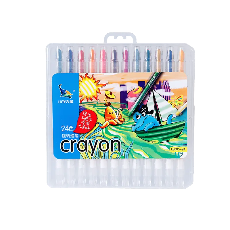 LPS Art Fan L3005-24/L3060-24 OEM Twistable Crayons 24-color Box & PVC bag Suppliers, LPS