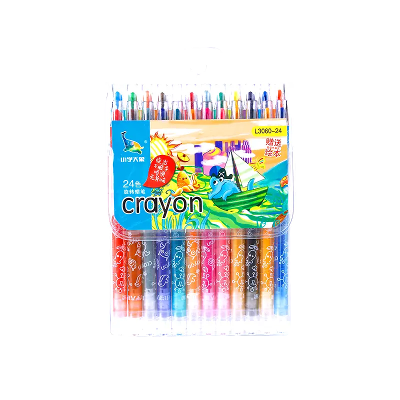LPS Art Fan L3005-24/L3060-24 OEM Twistable Crayons 24-color Box & PVC bag Suppliers, LPS