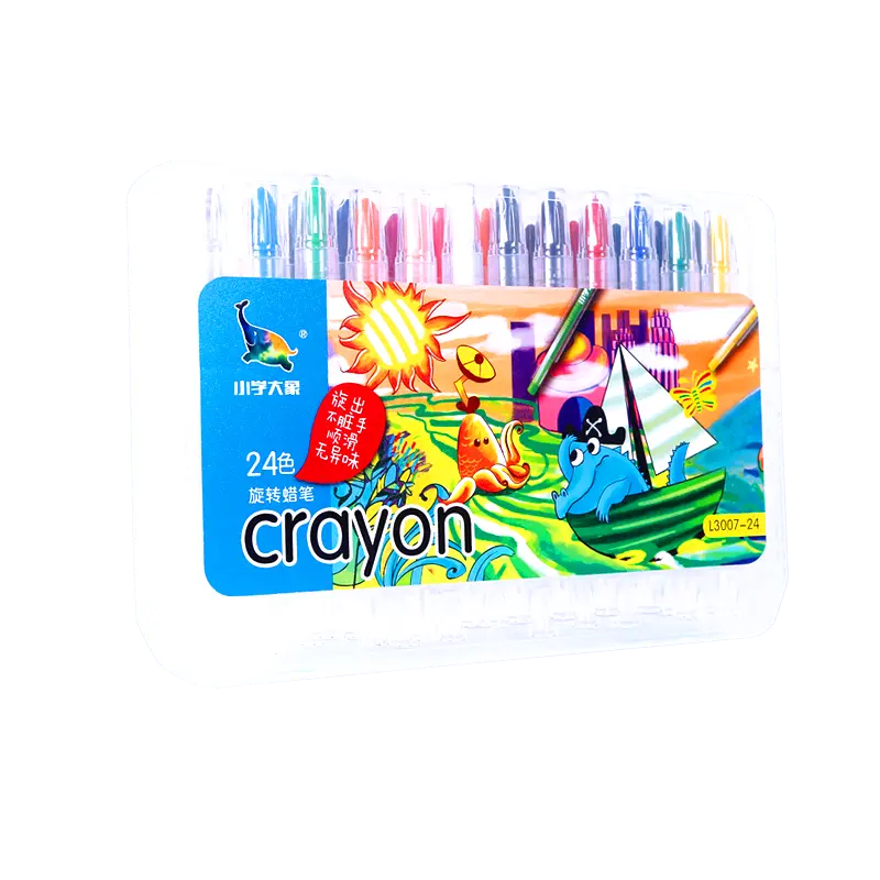 Cheap Art Fan L3007-24/L3061-24 OEM Twistable Crayons 24-color Box & PVC bag Factories, Exporters