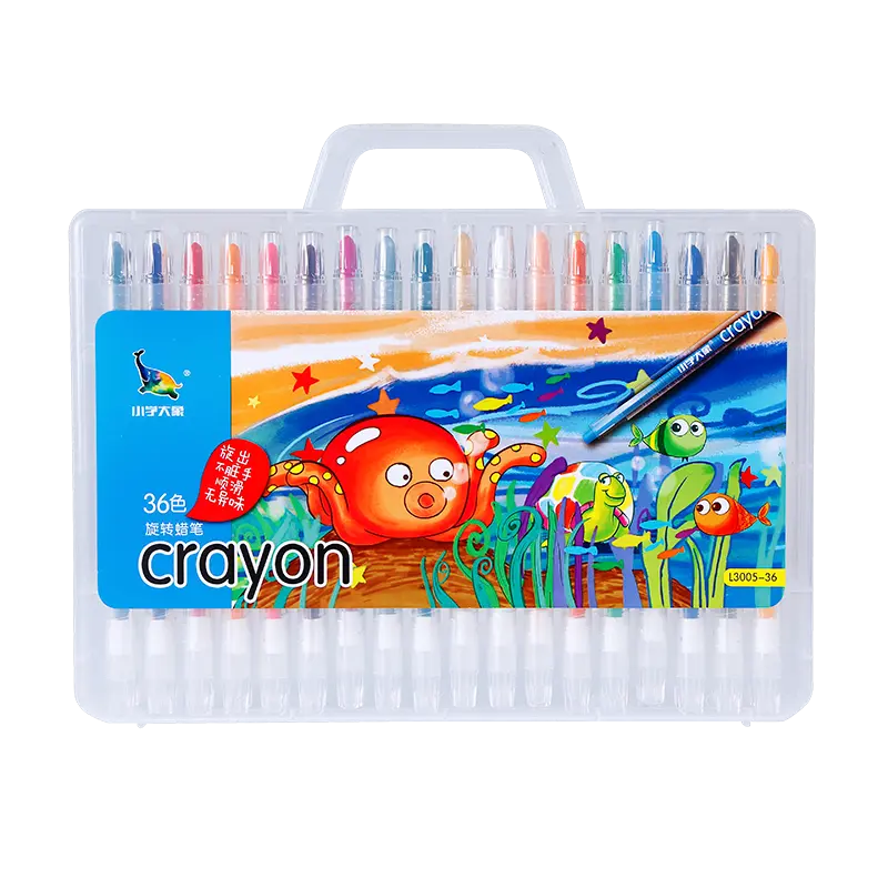Cheap Art Fan L3005-36/L3060-36 OEM Twistable Crayons 36-color Box & PVC bag Suppliers, Factory