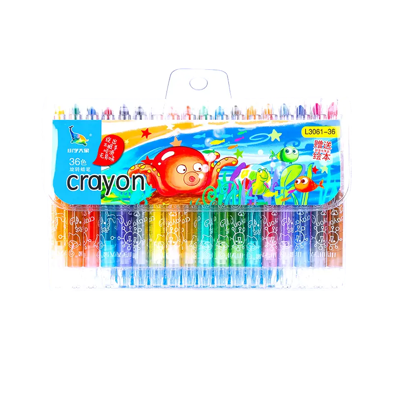 Lepusheng Art Fan L3007-36/L3061-36 OEM Twistable Crayons 36-color Box & PVC bag Suppliers, Factories