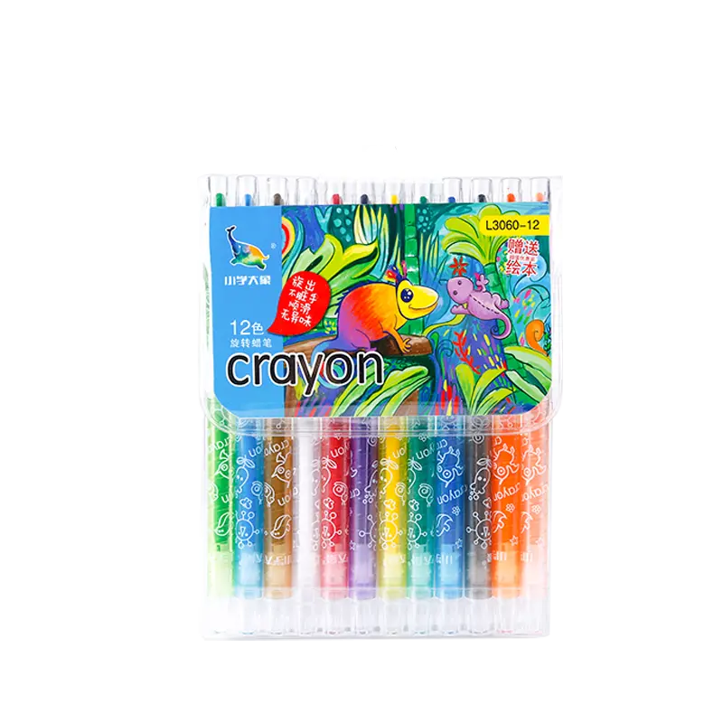 OEM Art Fan L3005-12/L3060-12 OEM Twistable Crayons 12-color Box & PVC Bag Suppliers, Exporter