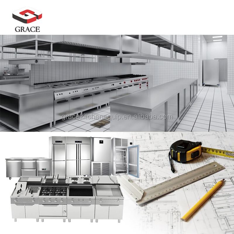 Commercial Electric 1500W Gas Stove Oven Fryer Griddle With Stainless Steel Worktables for Restaurant Kitchen Cooking Use