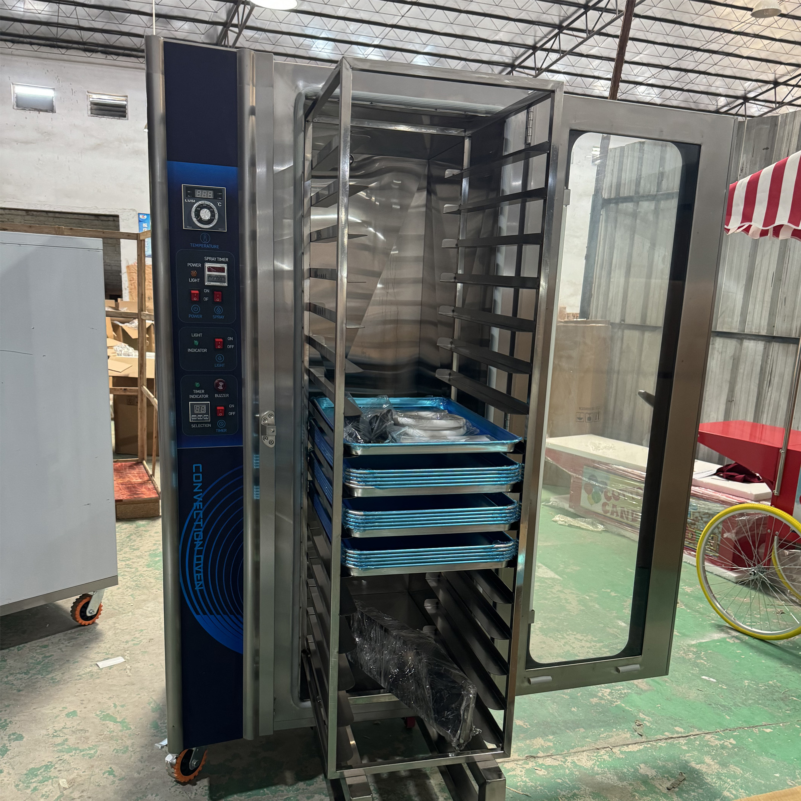 Combi Steam Oven Commercial Bakery Equipment Baking Industrial Gas Hot Air Cake Bread Pizza Convection Ovens