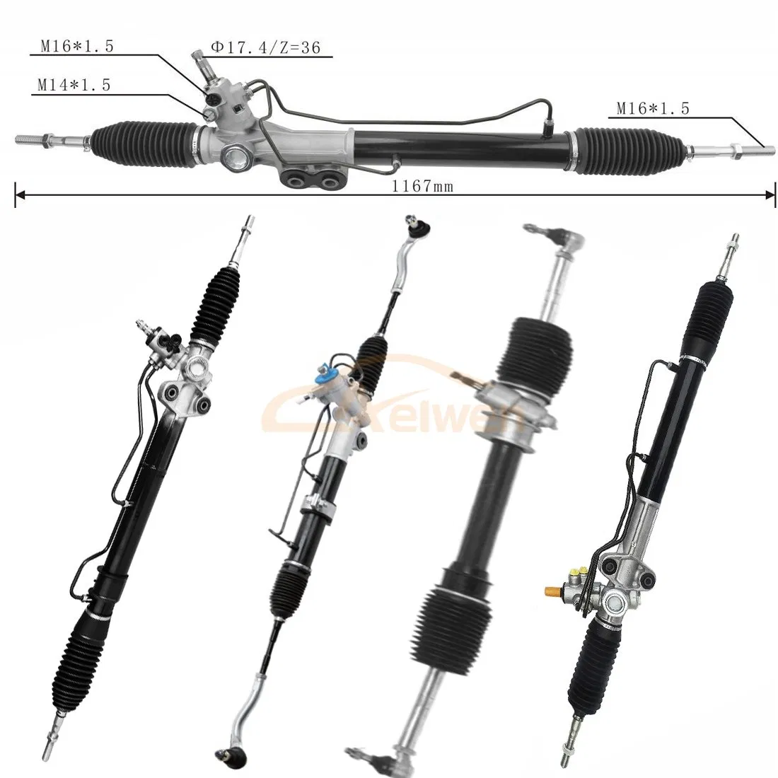 Hot Selling Aelwen Car Power Steering Rack Auto Steering Gear Used for Audi FIAT Citroen Toyota Ford VW