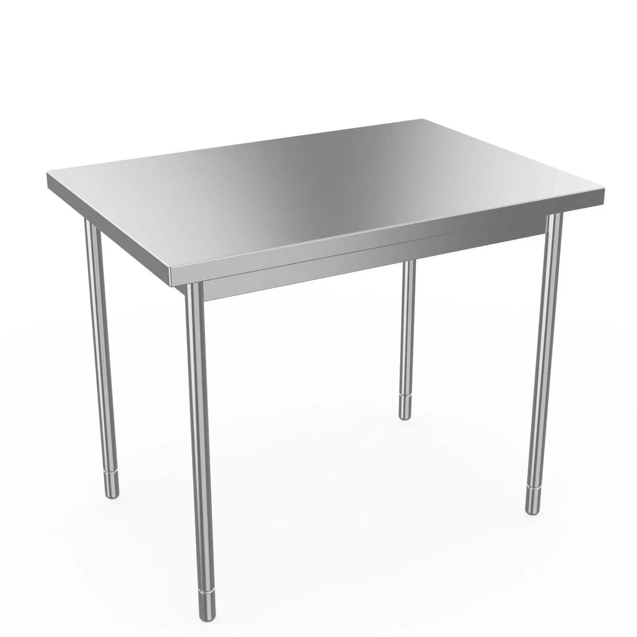 Single Layer Stainless Steel Worktable for Food Prep Kitchen with High Backsplash