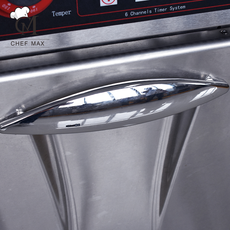 Chefmax 9000W Custom Electric Gas Chicken Double Tank Deep Fryer Frying Machine Restaurant New Product 2020 Stainless Steel 2021