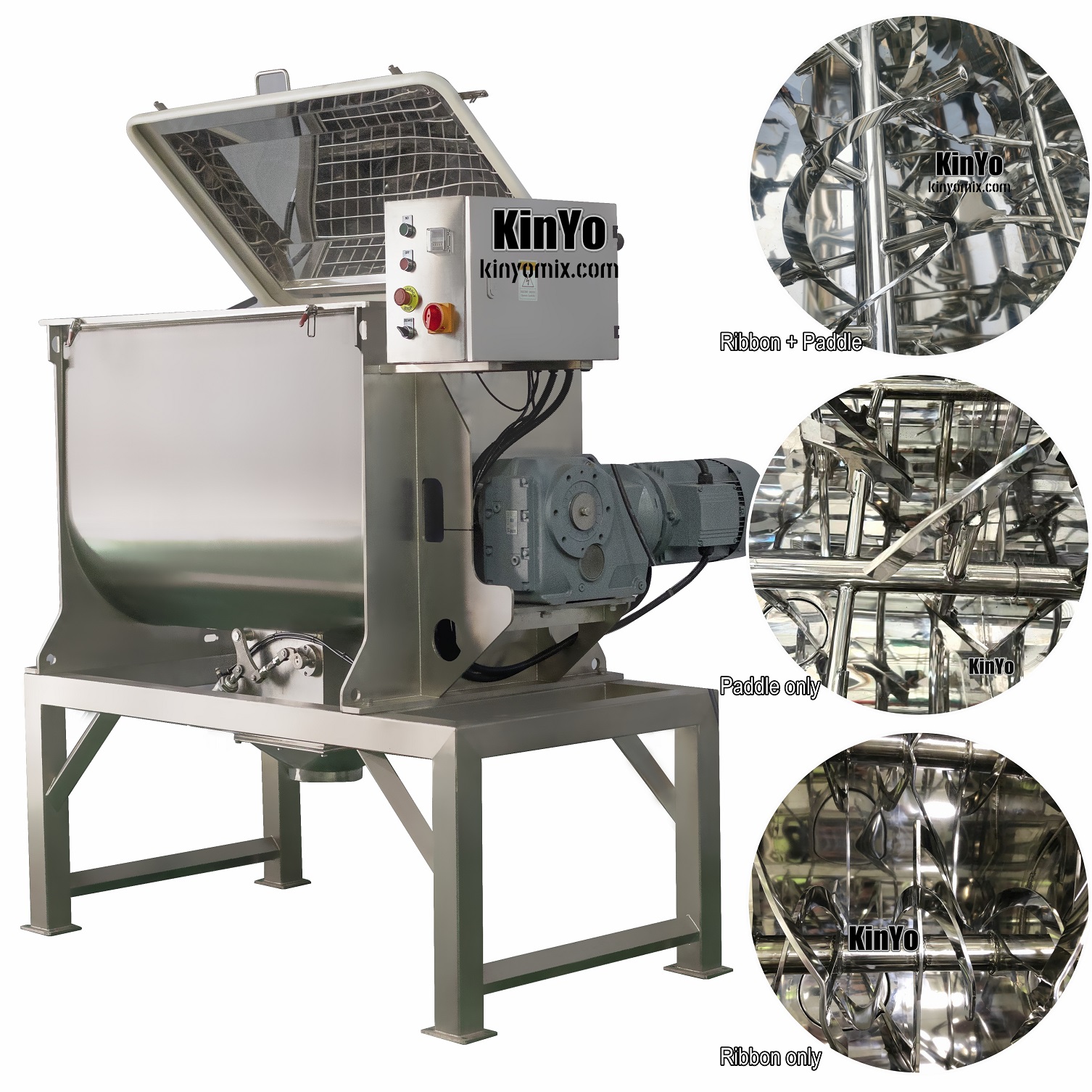 KYRB200 No-Reside Waterproof Stainless Steel Chemical Powder Food Industry Mixing Machine