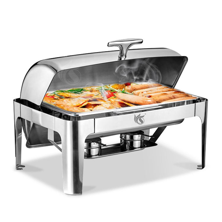 High Quality Buffet Food Warmer Luxury Buffet Equipment Hot Food Warmers Set Stainless Steel Chafing Dishes