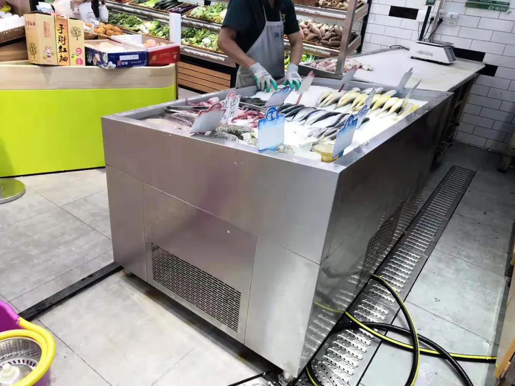 Good Quality Ice Freezer Table for Fish Seafood Butchery Display Chillers Counter