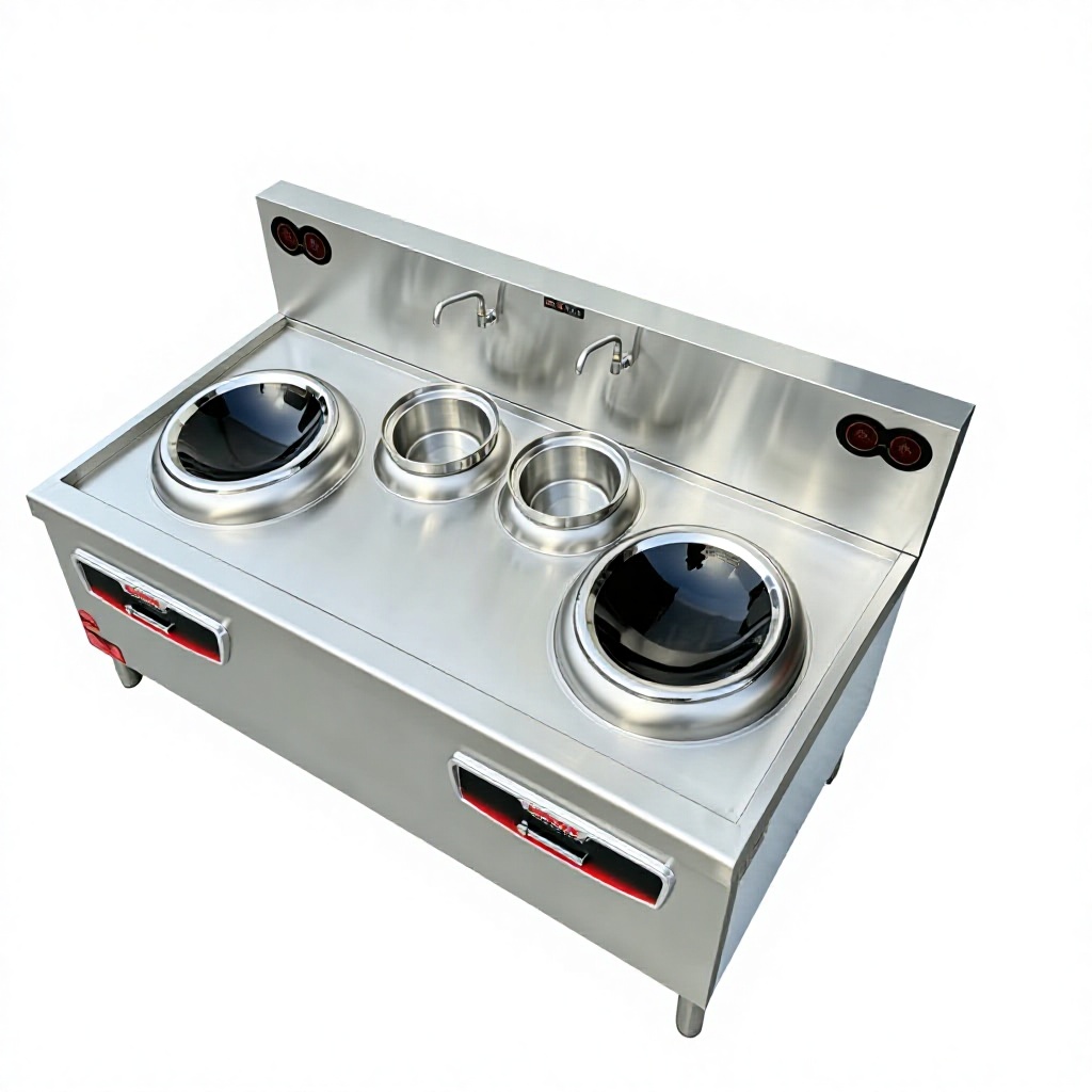 Commercial Double Cooker Double Temperature Induction Stove